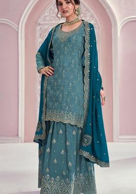 Rama Embroidered Chinon Kurta set