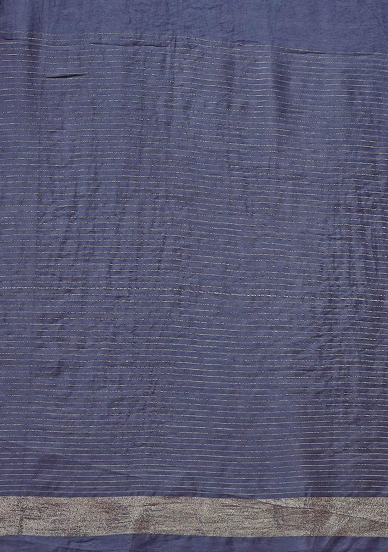 Grey Woven Silk Kurta Set