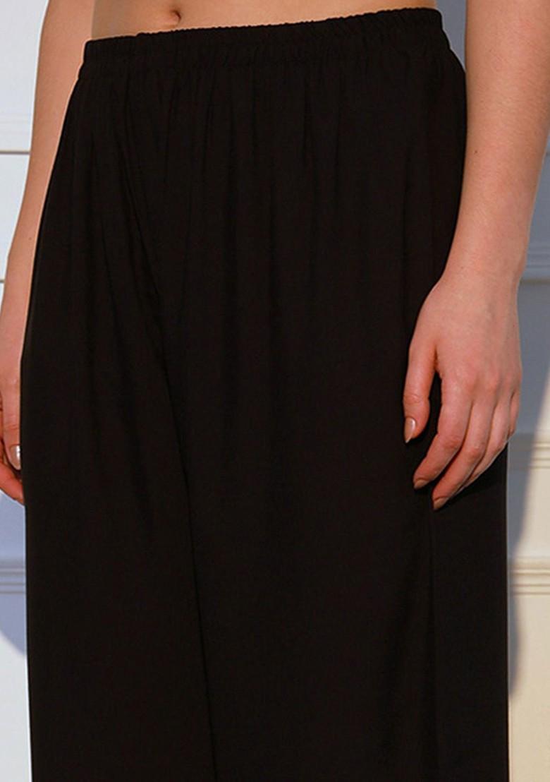 Black Solid Poly Blend Kurta Set