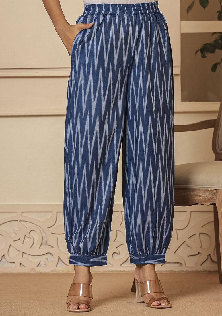 Blue Printed Cotton Fusion Set