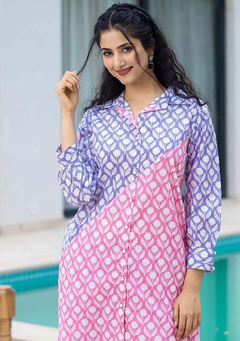 Purple Solid Cotton Fusion Set