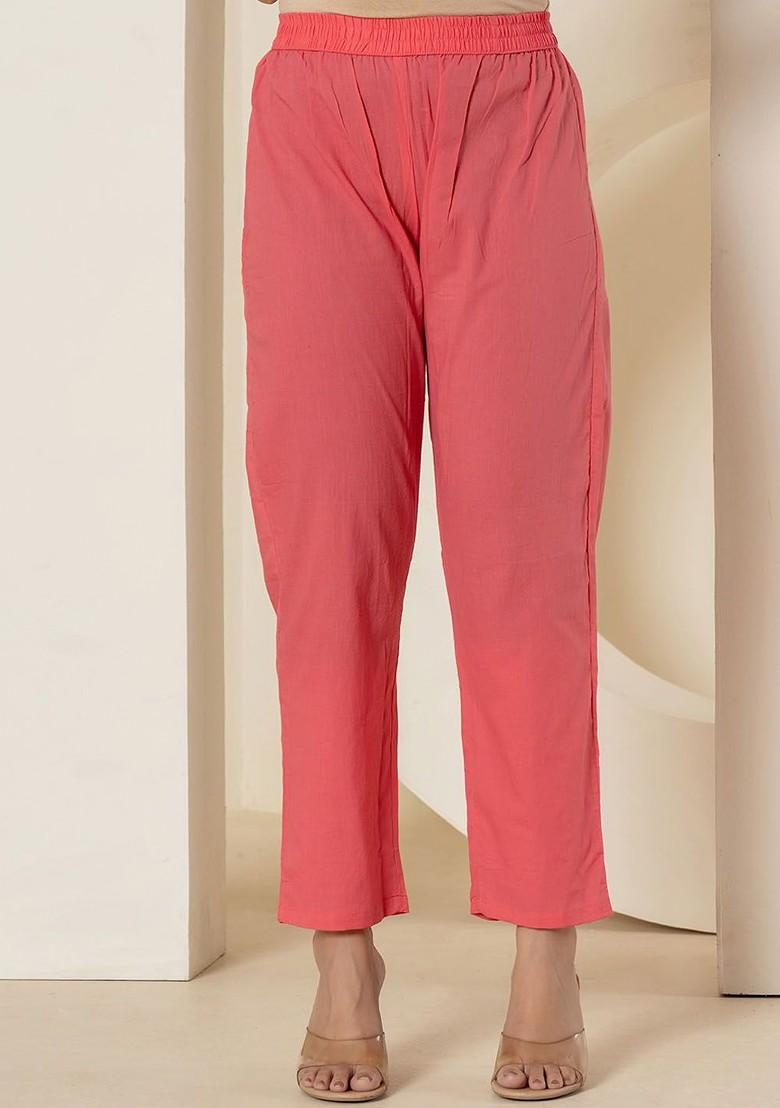 Pink Floral Print Cotton Kurta Set