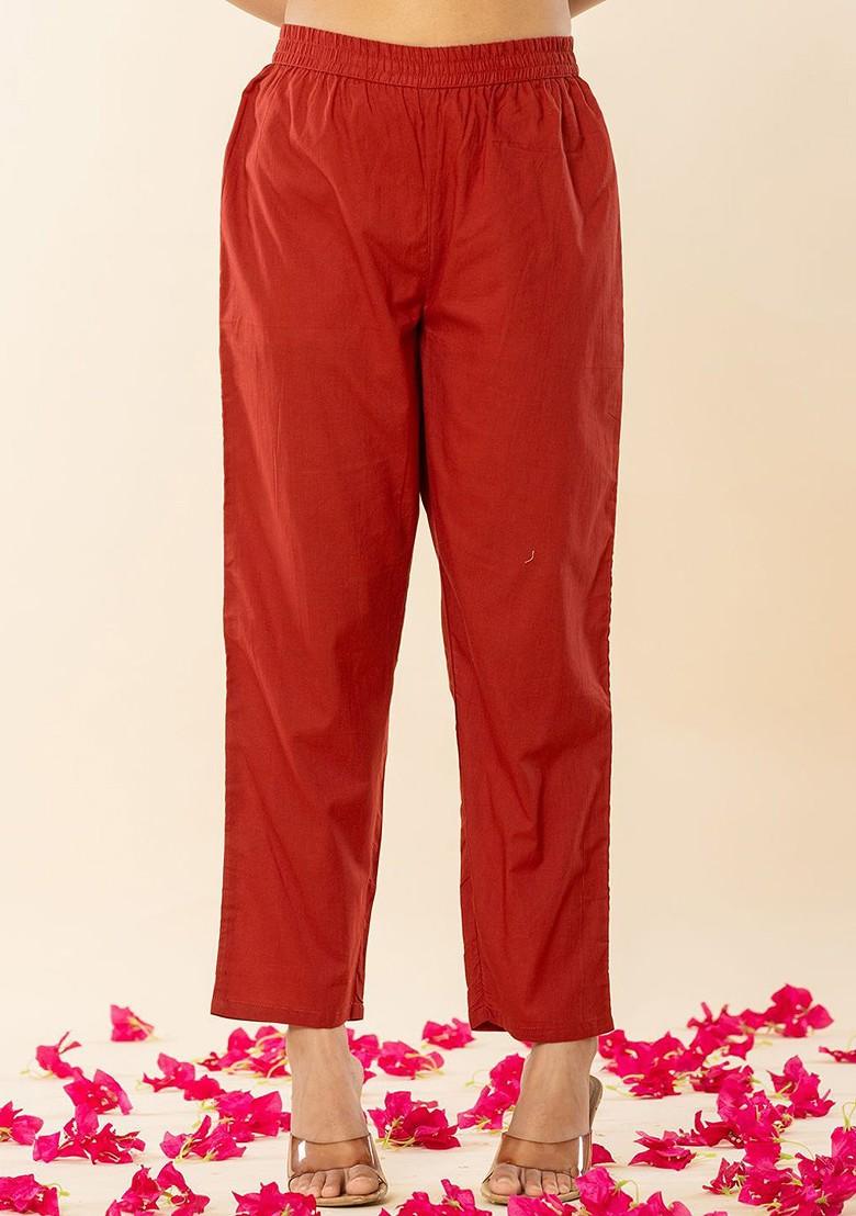 Brown Printed Cotton Kurta Set