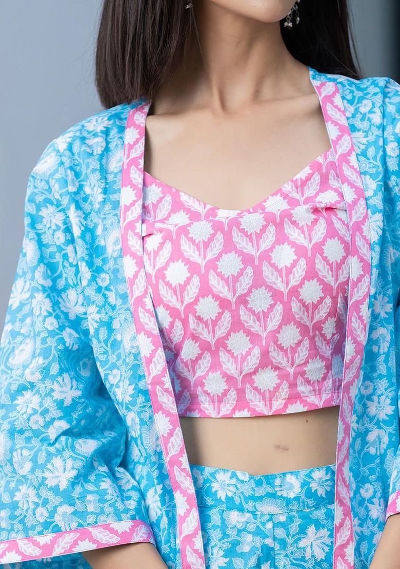 Pink Printed Cotton Co-Ord Set