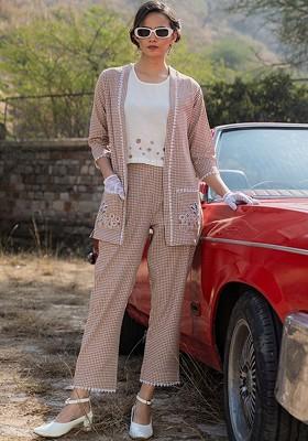 Brown Cotton Co-Ord Set