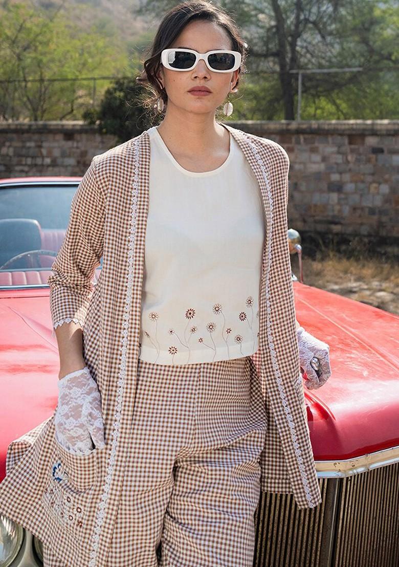 Brown Cotton Co-Ord Set