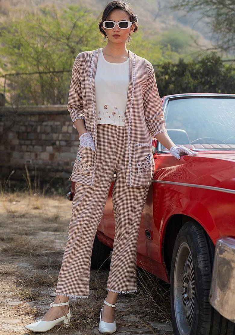 Brown Cotton Co-Ord Set