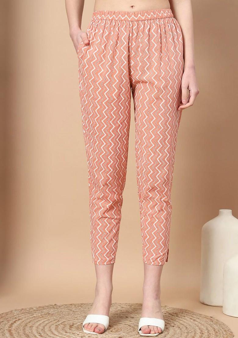 Orange Embroidered Cotton Kurta Set