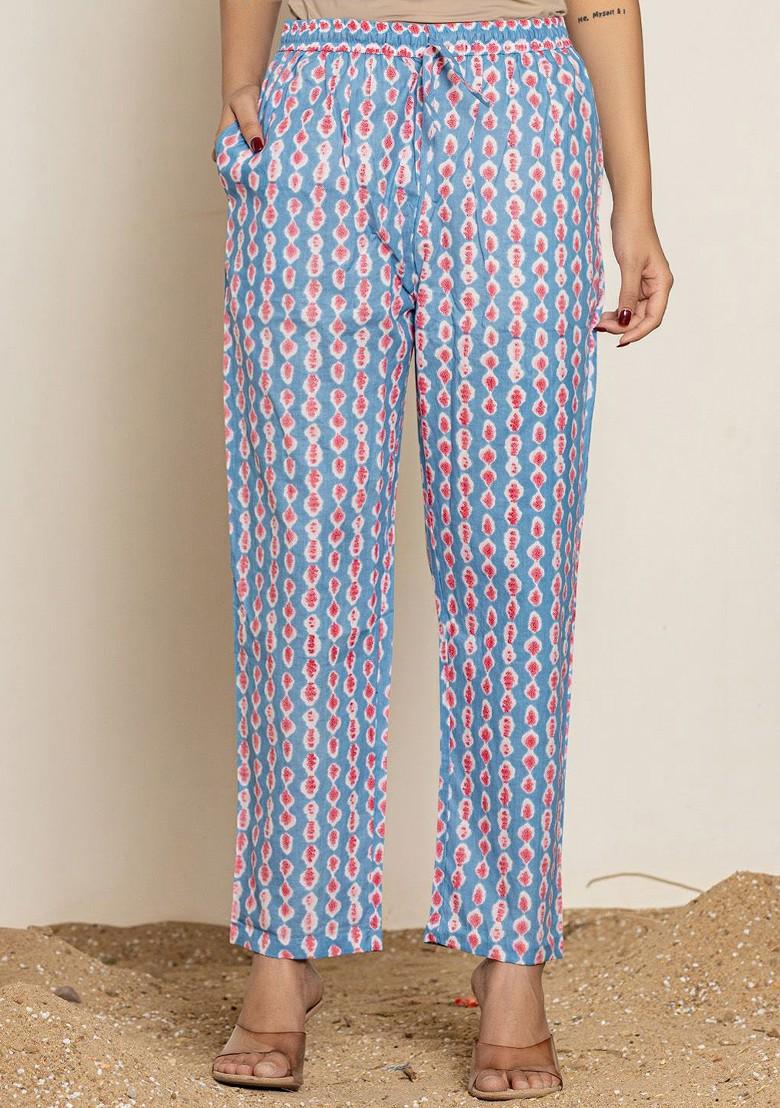 Blue Embroidered Cotton Kurta Set