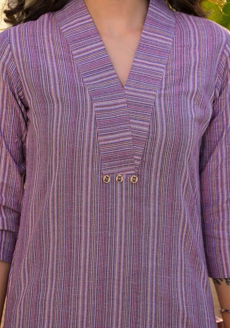 Purple Cotton Co-Ord Set - Indya