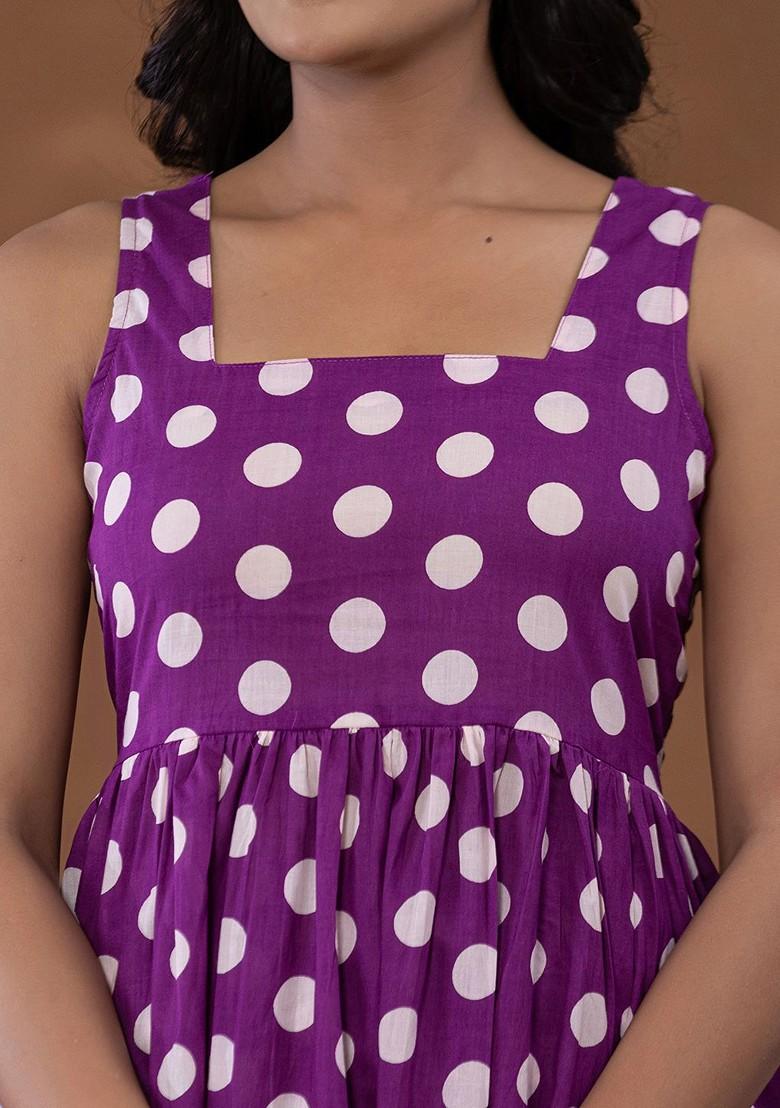 Purple Printed Cotton Co-Ord Set