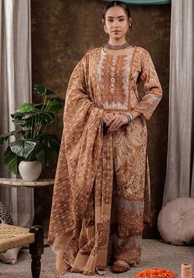 Yellow Printed Cotton Kurta Set