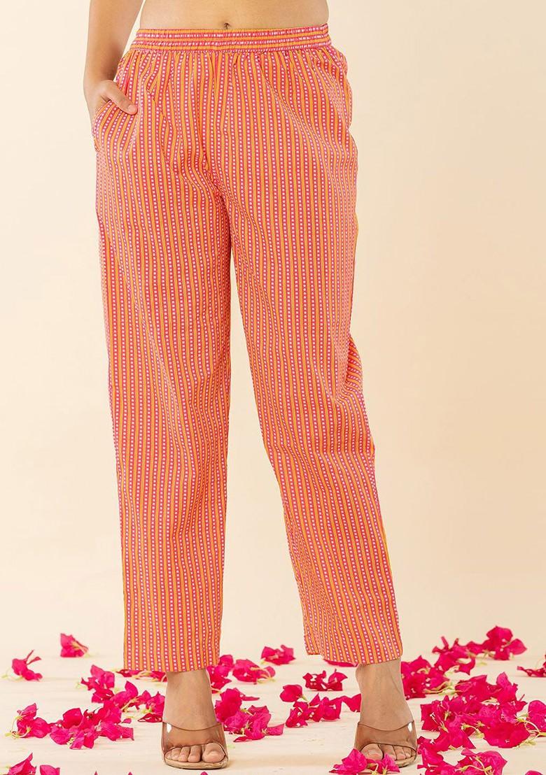 Pink Printed Cotton Kurta Set