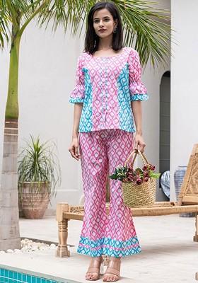 Pink Cotton Co-Ord Set