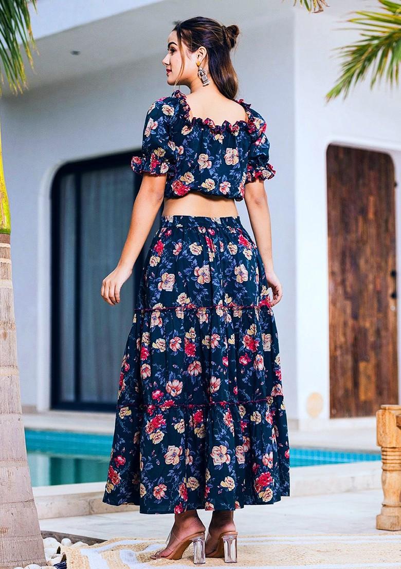 Blue Printed Cotton Co-Ord Set