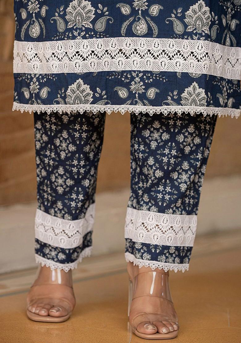 Blue Cotton Kurta Set