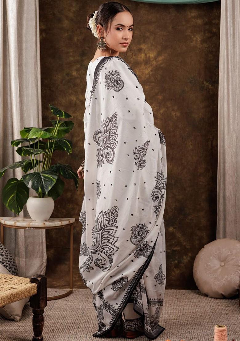 White Embroidered Cotton Kurta Set