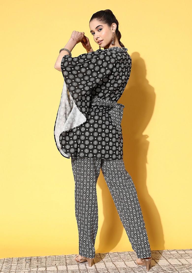 Black Printed Cotton Co-Ord Set