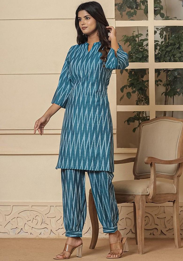 Green Printed Cotton Co-Ord Set