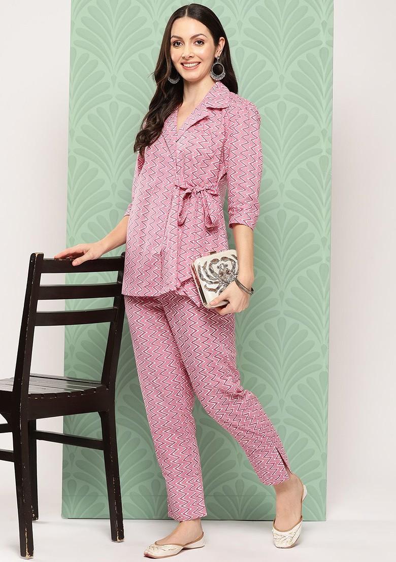 Pink Printed Cotton Co-Ord Set