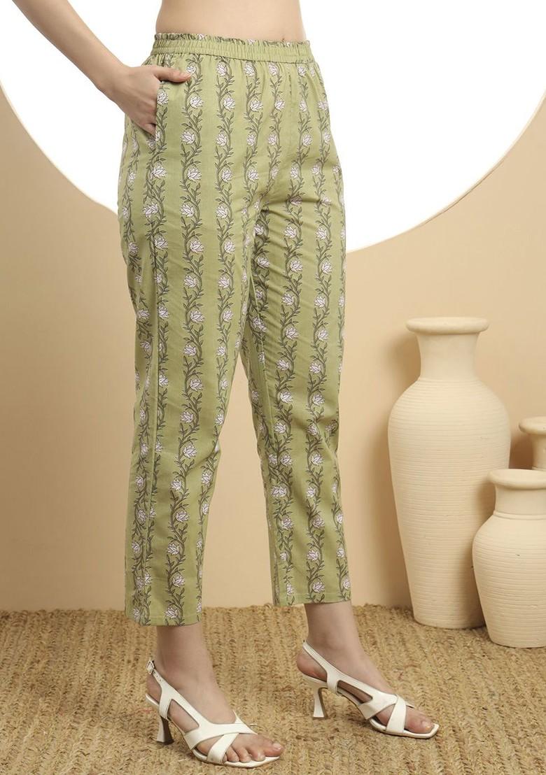 White Printed Cotton Kurta Set