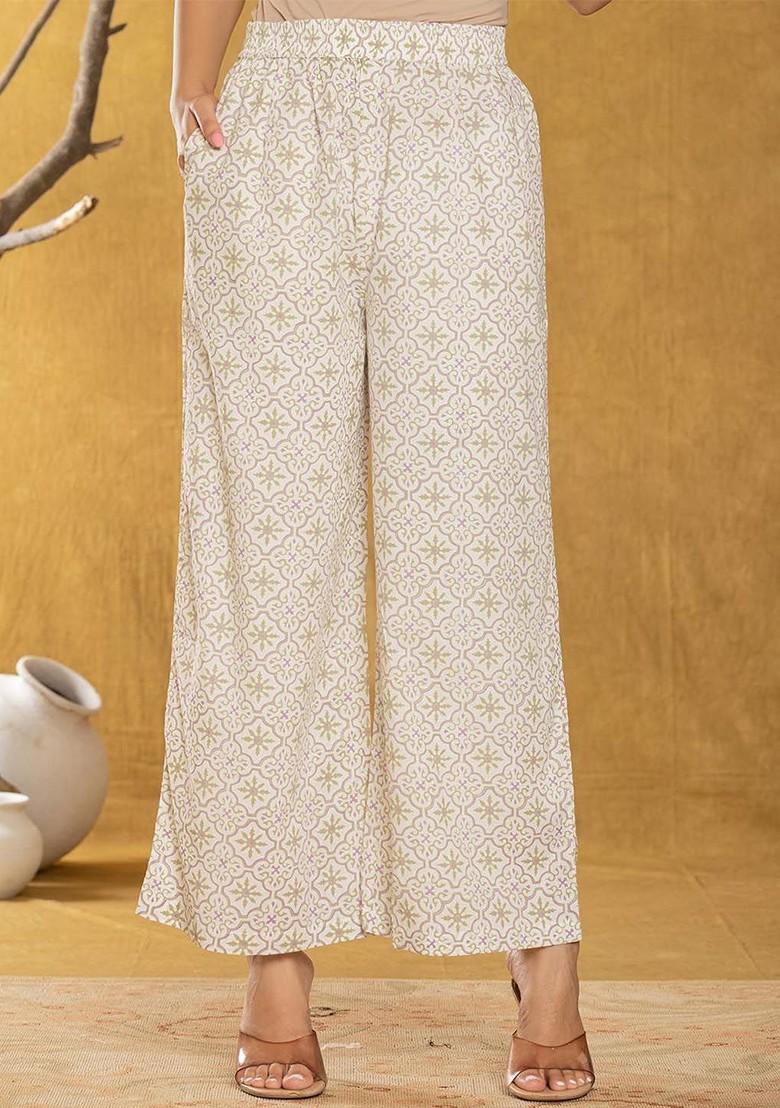 Cream Printed Cotton Co-Ord Set