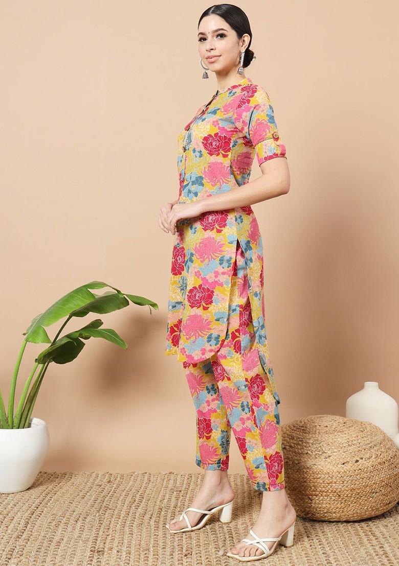 Yellow Printed Cotton Co-Ord Set