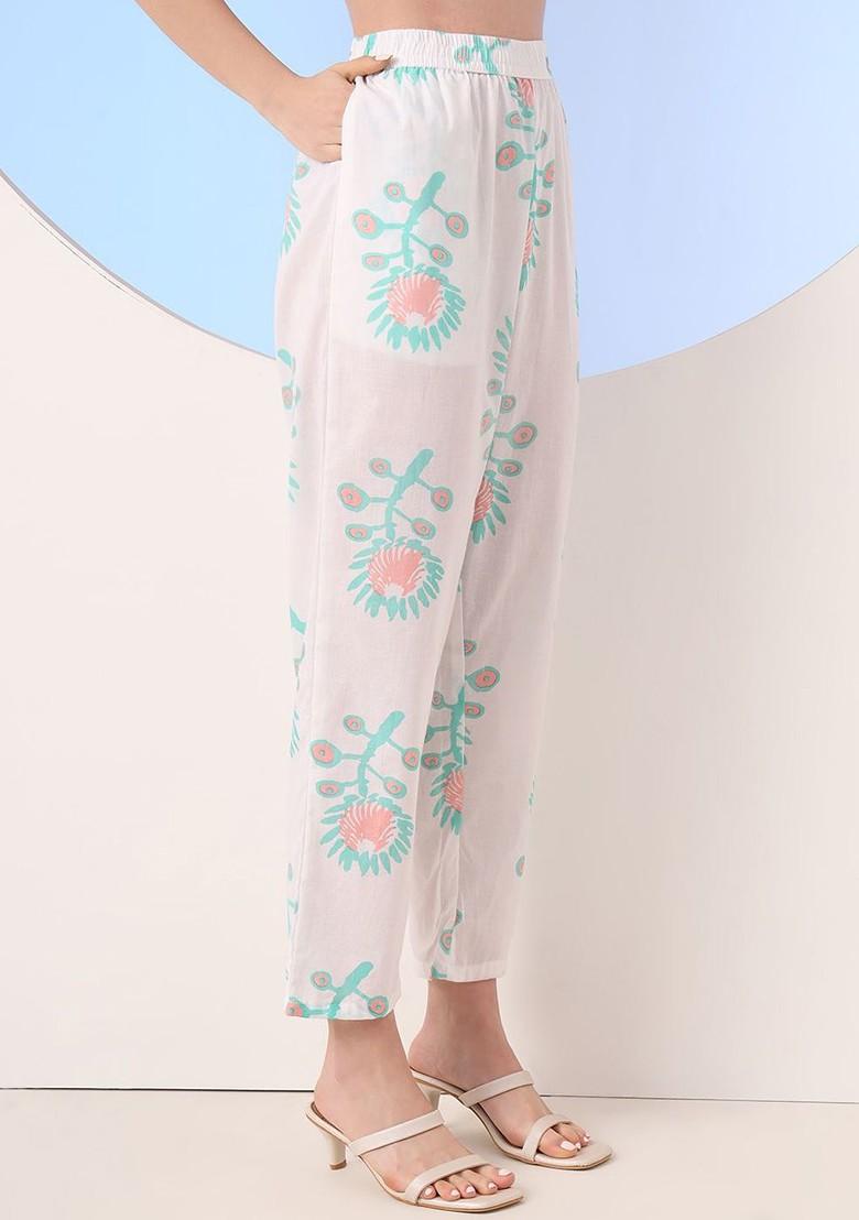 White Embroidered Cotton Kurta Set