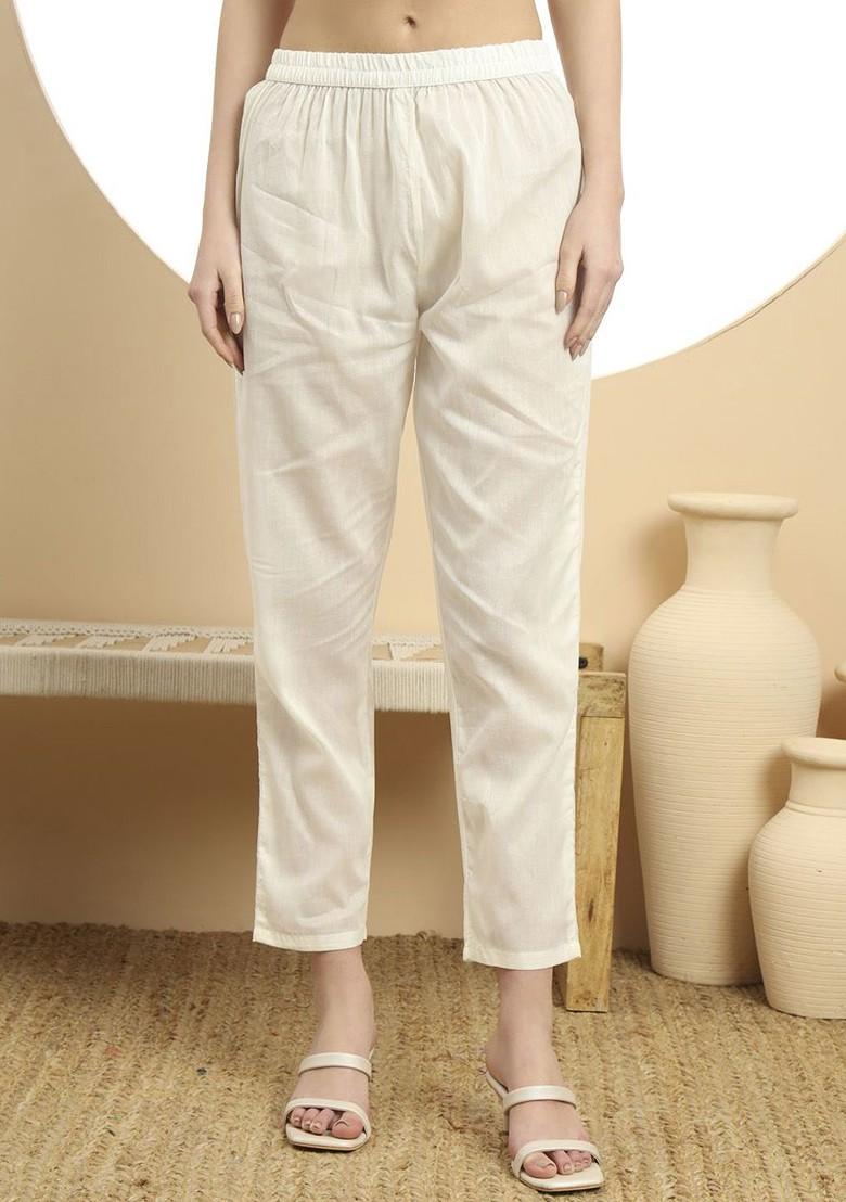 White Embroidered Cotton Kurta Set