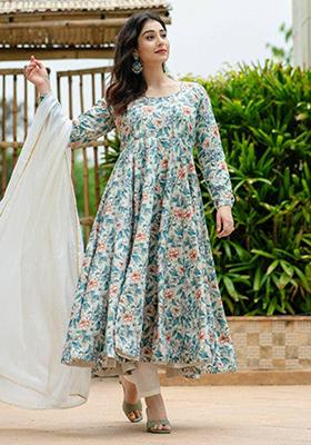 Multicolor Printed Muslin Kurta Set