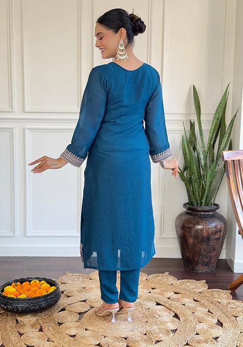 Beautiful Blue Silk Kurta Set Classic Beauty main image 0
