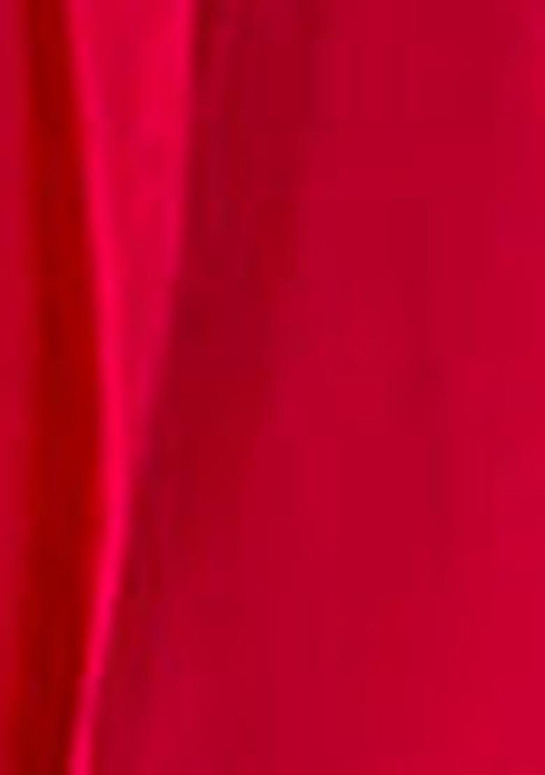 Tomato Red Embroidered Chanderi Kurta Set