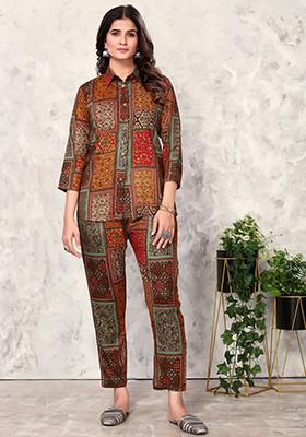Multicolor Printed Rayon Co-Ord Set