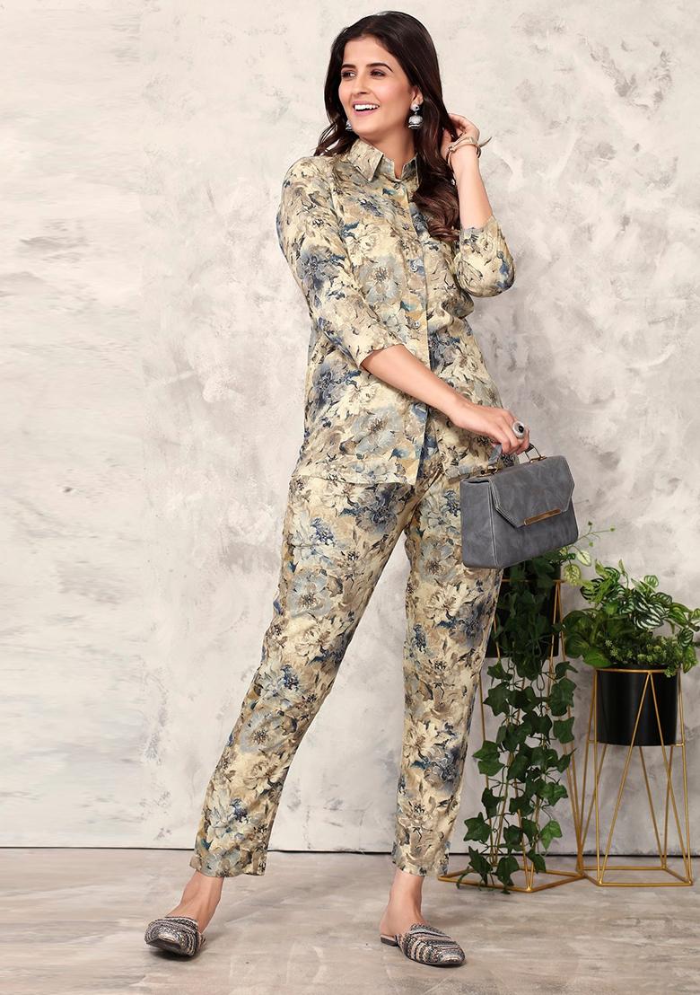 Multicolor Printed Rayon Co-Ord Set