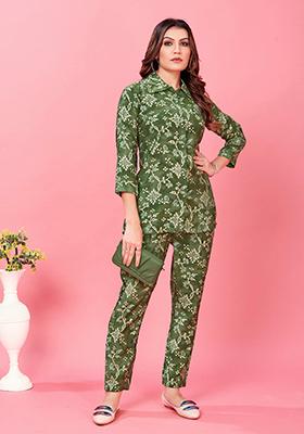 Multicolor Printed Chanderi Co-Ord Set