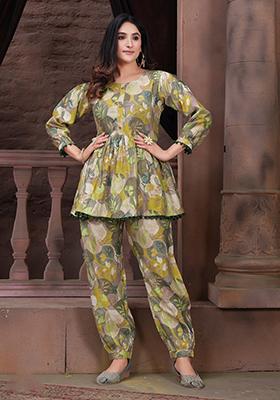 Multicolor Printed Chanderi Co-Ord Set