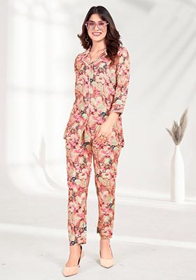 Multicolor Printed Rayon Co-Ord Set