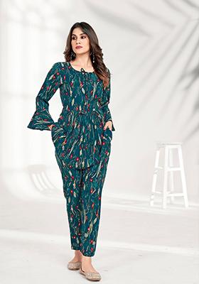 Multicolor Printed Rayon Co-Ord Set