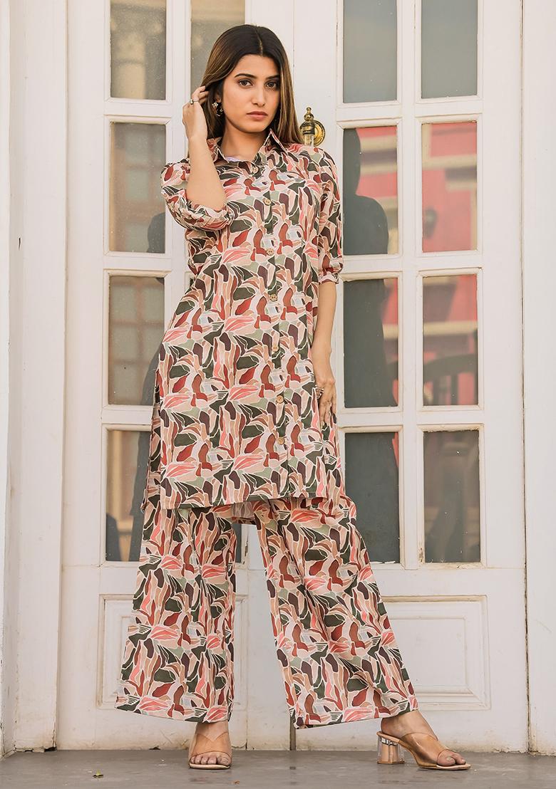 Multicolour Printed Cotton Fusion Set