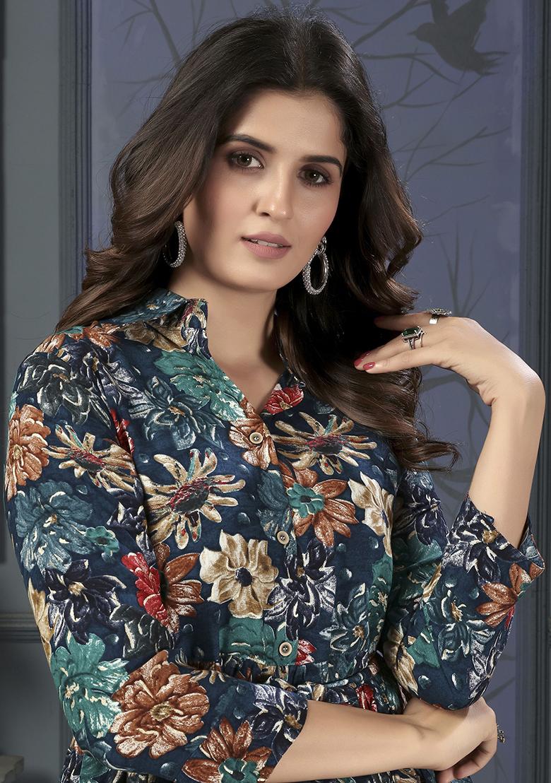 Multicolour Digital Print Rayon Fusion Set