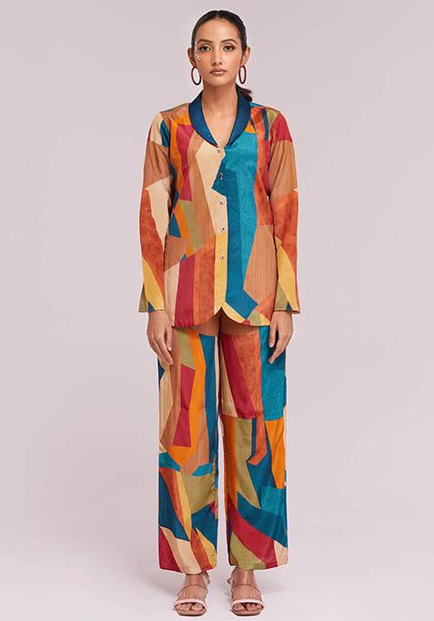 Multicolour Digital Print Crepe Dresses