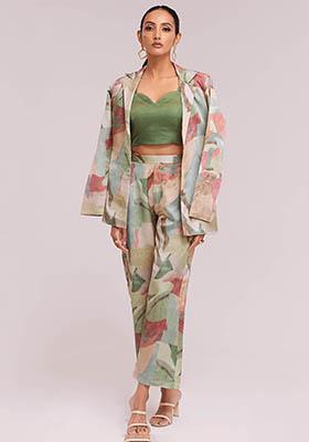Multicolour Embroidered Satin Dresses
