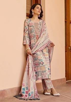 Multi Printed Cotton Kurta Set