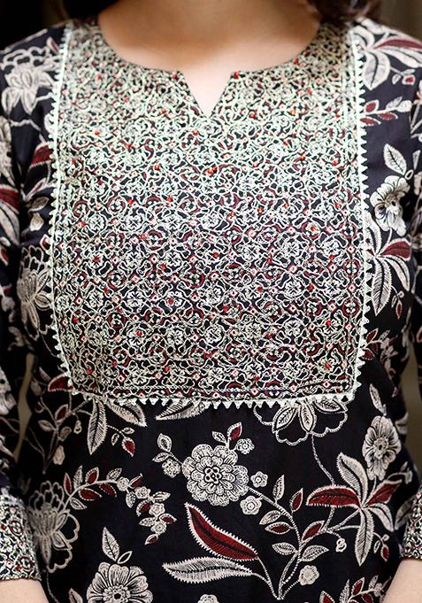 Multi Floral Print Cotton Salwar Kameez