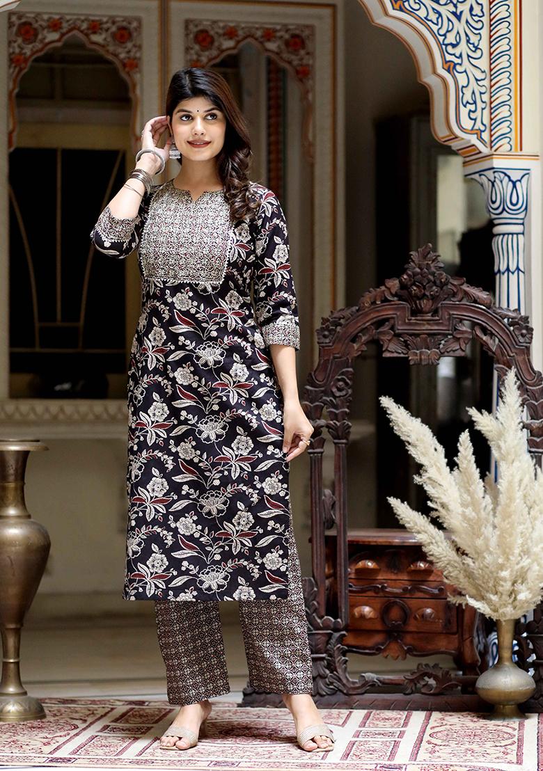 Multi Floral Print Cotton Salwar Kameez