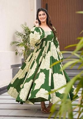 Multi Sequin Embroidered Silk Salwar Kameez