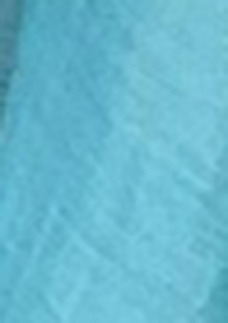 Sky_Blue Embroidered Chanderi Salwar Kameez