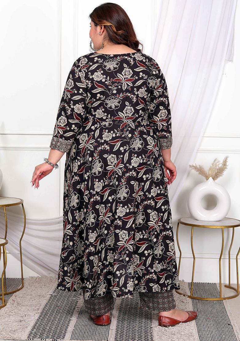 Multicolour Floral Print Cotton Salwar Kameez