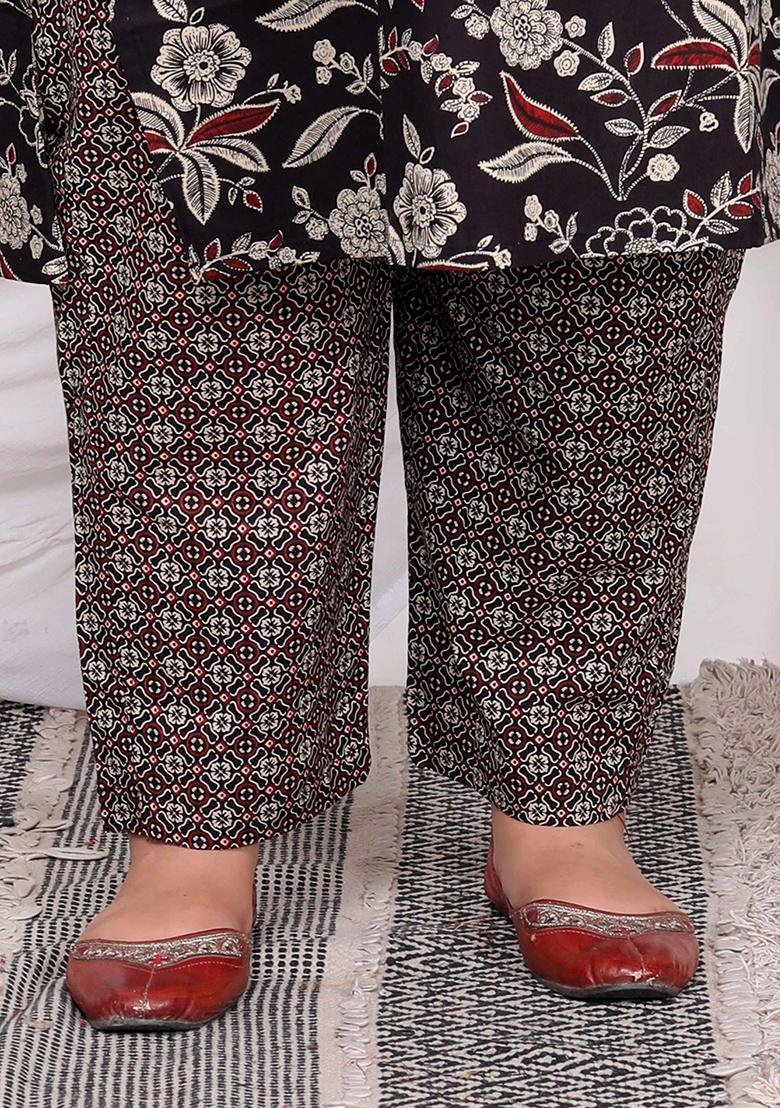 Multicolour Floral Print Cotton Salwar Kameez