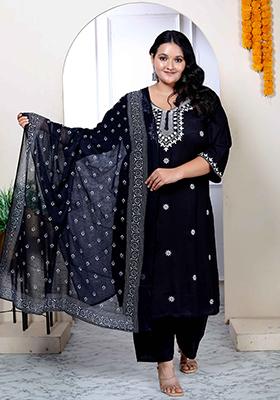 Black Chikankari Rayon Salwar Kameez